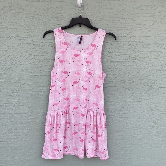 Jacklyn Intimates Flamingo Sz M Nightgown Dress With Pockets - Picture 1 of 10